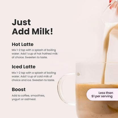Blume Superfoods Latte - Salted Caramel Powder, Dandelion Root powder, Maca Powder, Pink Himalayan Salt, Low-Sugar, Inflammation support, Organic, Vegan And Keto Friendly - 25 Servings