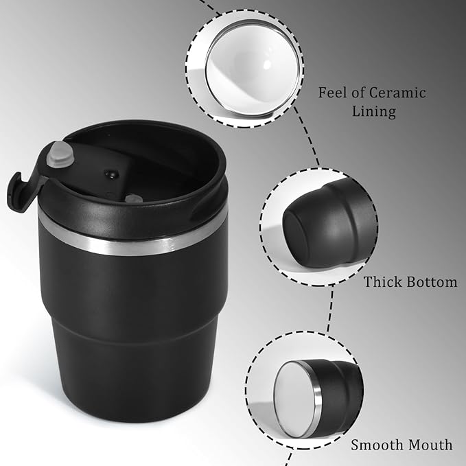 4oz Espresso Cups, Insulated Espresso Cups Set of 2, Expresso Shots Cup, Stainless Steel Shot Glasses for Coffee, Portable Espresso Travel Mug for Camping