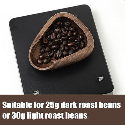 Coffee Bean Dosing Cup & RDT Spray Bottle Set - Walnut Wood Espresso Accessories Kit with Static Reduction Spray, Measuring Tray for Coffee/Tea ﻿