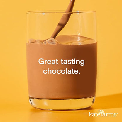 KATE FARMS Organic 1.4 High Calorie Nutrition Shake, Chocolate, 20g Protein, 27 Vitamins and Minerals, Meal Replacement, 11 oz (12 Pack)