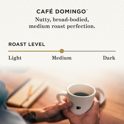 Peet's Coffee, Medium Roast Single Serve Coffee Pods - Cafe Domingo 10 Count (1 Box of 10 Pods)