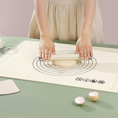28" X 20" Dough Mat for Counter, Pastry Mats for Rolling Dough, Silicone Baking Mat with Measurements, Non Stick Silicone Pastry Mat, Kneading Counter Mat for Pastry, Bread, Cookies, Pizza