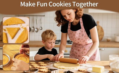 4 Set Korean Dalgona Cookie Kit, Sugar Game Cookie Set with Stainless Steel Round, Star, Umbrella, Triangle Cookie Cutters for DIY Baking & Home Party