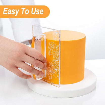 KALAIEN Fondant Smoother with Handle Acrylic Cake Smoother Tool for Icing fondant tools set-Square