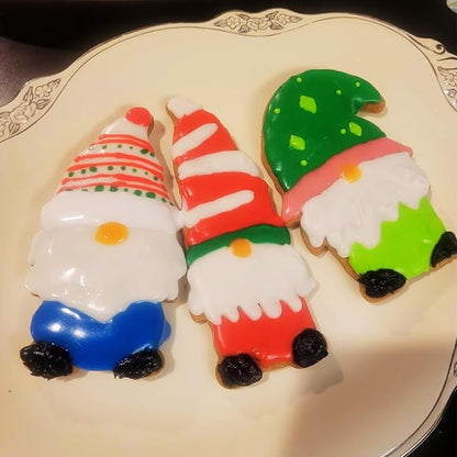 Gnome Cookie Cutter Set-5.3" 4.5" 4.3"-3-Pieces-Holiday Cookie Cutters Fondant Biscui Cutters