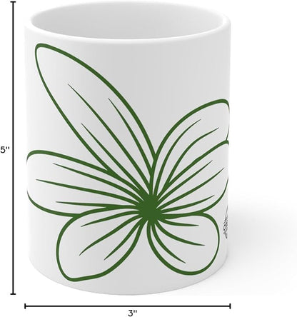 11 OZ Novelty Coffee Mugs - Christmas Gift (Floral Theme)