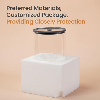 Extra-Large Glass Flour and Sugar Storage Containers with Airtight Lids, 1-Gallon(135oz)Big Glass Food Canister Jars with Lid,Kitchen Organization Jar Sets Perfect for Cookies,Cereal and Eggs