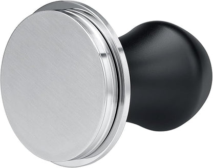 Normcore 58mm Coffee Tamper V4.1 Mini, Spring-Loaded with Click Feedback, Compatible with 58mm Espresso Machines Portafilter, Anodized Aluminum Handle and Silcone Stand, Black