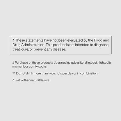 Ryde: Focus Shot | Orange Flavor | L-Theanine & Ginseng | Green Tea Caffeine | Vitamins B2 & B7 | 0 Calories, 0 Sugar | 2 FL OZ Shots | Supports Focus* (24 Pack)