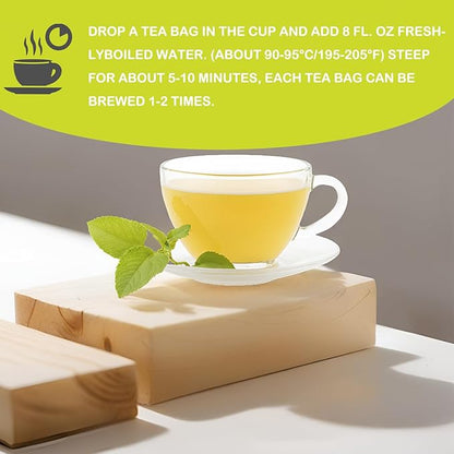 Samcci - Spearmint Tea Bags, 40 Teabags, 1.5g/bag - Pure Spearmint Leaves - Non-GMO - Caffeine-free Herbal Tea - Hormone Balance & Support Digestion & Natural Breath Freshener