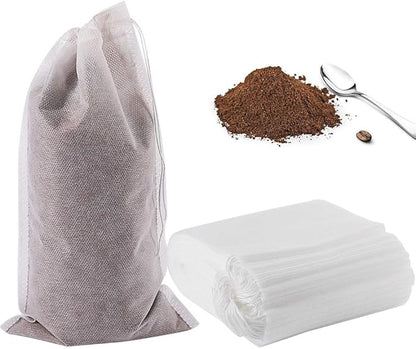 YQL Cold Brew Coffee Filter,50PCS 6X10 Inch No Mess Cold Brew Coffee Bags Disposable Mesh Brewing Bags Tea Filter Bag for Cold Brew Coffee or Tea(4x6/8x12inch Available)