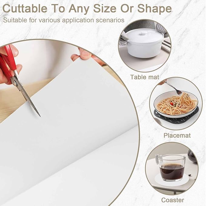 78.7" x 15.7" Large Silicone Mats for Kitchen Counter, Large Heat Resistant Countertop Protector Mat, Non-Slip Waterproof Craft Mat, Dark Gray
