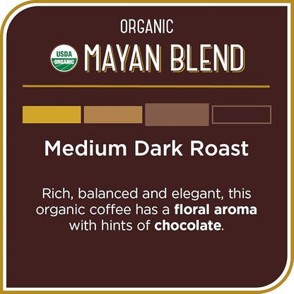 Don Francisco's Organic Mayan Blend Coffee - 100 K-Cup Compatible Single-Serve Pods - 100% Arabica - Bold Flavor with Floral Aroma and Chocolate Hints - Compatible with Keurig Brewers