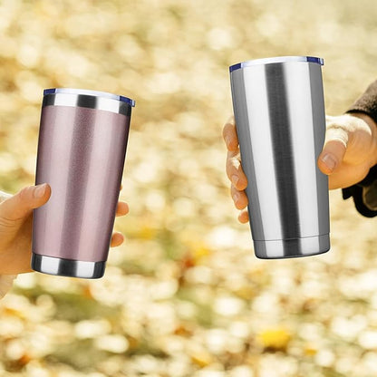 20oz Tumbler Stainless Steel Vacuum Insulated Mug with Lid, Double Wall Travel Mug, Durable Powder Coated Coffee Cup, Suitable for Ice Drinks and Hot Beverage (New Mix 12 pack)
