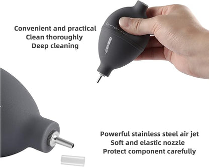 MHW-3BOMBER Air Blower and Coffee Grinder Cleaning Brush, Coffee Machine Cleaning Tool Set, Air Duster and Walnut Wood Brush Kit for Espresso, Camera, Keyboard, Coffee Powder Cleaning Tool CS7088-OS