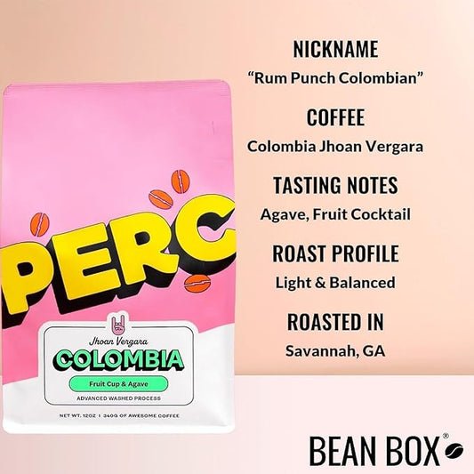 Colombia Jhoan Vergara - Roasted by Perc Coffee - Whole Bean Coffee - 12 Ounce Bag