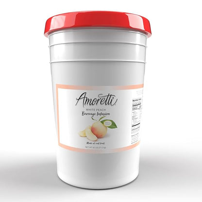 Amoretti - White Peach Beverage Infusion - Drink Mix & Water Enhancer with Pump for Flavoring Cocktails, Waters, Teas, and other Beverages, Preservative Free