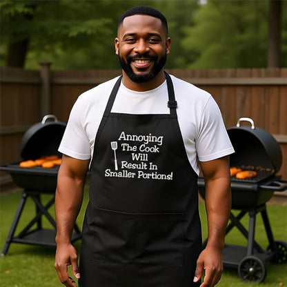 Personalized Chef Apron for Men, Custom Embroidered Design, Professional Kitchen Cooking BBQ Grilling for Dad, Decorated in USA