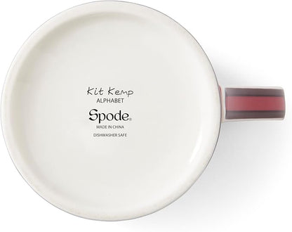 Spode Kit Kemp 12oz Mug in Fine China, R Initial - Custom Coffee Cup for Hot Beverages, Personalized Gift Idea for Her, Him, Friends, Coffee Lovers - Stylish Letter Mug for Daily Use, Dishwasher Safe