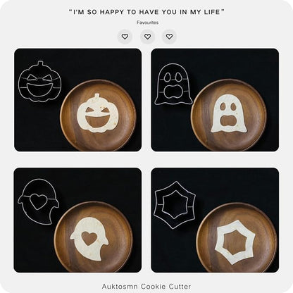 Halloween Cookie Cutter Set-4 Piece-2.5 Inch-Diswasher Safe-Mini Halloween Cookie Cutter Shape for Baking