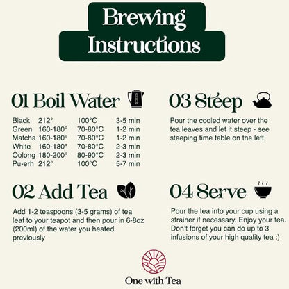 One With Tea – Organic Genmaicha with Matcha – Japanese Green Tea Blend with Roasted Brown Rice & Vibrant Matcha – Nutty, Umami-Rich & Smooth – Loose Leaf – USDA Certified Organic