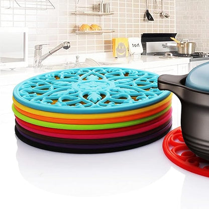 Mandala Coaster Resin Molds 2pcs Large Silicone Coaster Molds for Hollow Flower Tray Epoxy 3D Geode Design Shiny Molds for Home Decoration Coaster Resin Casting Mold Set