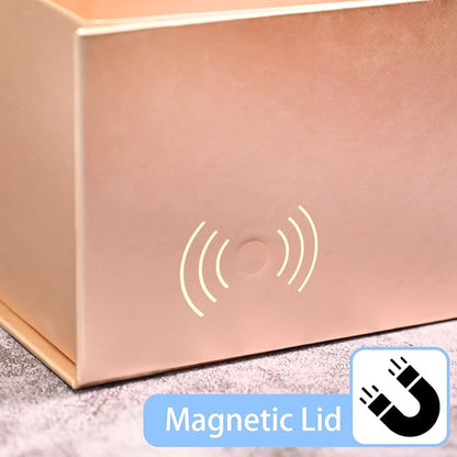 LIFELUM Large Gift Box 2 Pack 13.85 x 8.35 x 4.45 Rose Gold Gift Box with Magnetic Lid Bridesmaid Proposal Gift Boxes for Presents Contains Card, Ribbon, Shredded Paper Filler