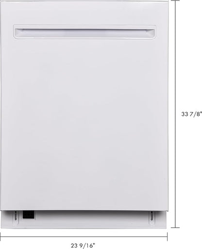 Kenmore Elite 24" Built-in Stainless Steel Tub Dishwasher TotalFlex 3rd, SmartWash, UltraWash, TurboDry, MoreSpace Plus Adjustable Rack, Energy Star Certified, White