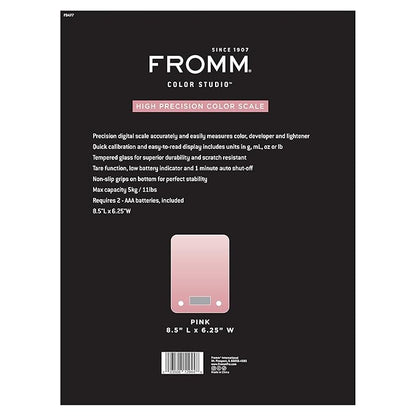 Fromm Color Studio Digital Scale for Measuring Hair Color, Developer, and Lightener, Multi-Purpose Kitchen Scale for Accurate Weighing, Cooking, Baking, Keto, Meal Prep