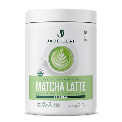 Jade Leaf Matcha Organic Premium Ceremonial Grade Matcha Green Tea Powder - Japanese - Culinary, Ingredient, Ceremonial Barista Teahouse, Latte, Collagen, 35.3 Ounce (Pack of 1), Matcha Latte