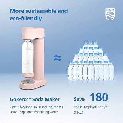 PHILIPS ADD4901PKO Sparkling Water Maker, 1L Bottle, Plastic-Pink
