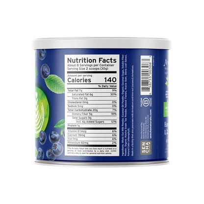 Sencha Naturals Oat Milk Matcha Latte Mix, Blueberry, 8.5 oz | Vegan, Dairy Free, Gluten Free Instant Latte Powder for Smoothies & Lattes | Premium Japanese Matcha Green Tea
