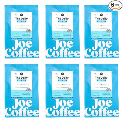 Joe Coffee Company - The Daily Whole Bean Specialty Coffee, 12 oz Bag (Pack of 6) | NYC Roaster, Rainforest Alliance Certified, Kosher, Climate-Friendly