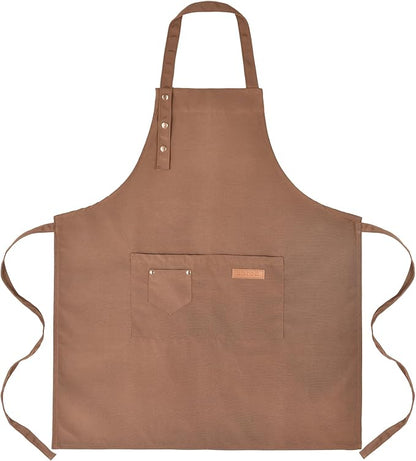 Tosewever Art Aprons for Women Painting Pottery Baking, Mens Buckle Straps Kitchen Apron with Pockets for Chef Cooking