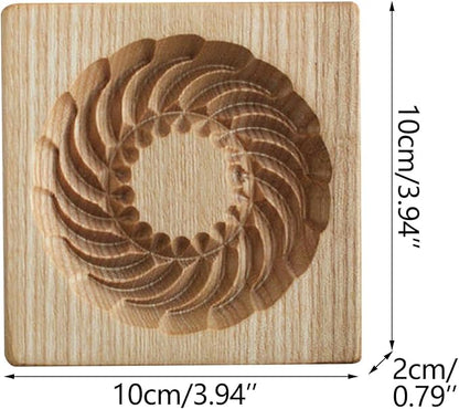 Wooden Cookie Biscuit Mold, 3D Baking Mold, Embossing Craft Decorating Baking Tool, Suitable for Halloween Thanksgiving Christmas Kitchen DIY (Shape A 10 * 10 * 2)