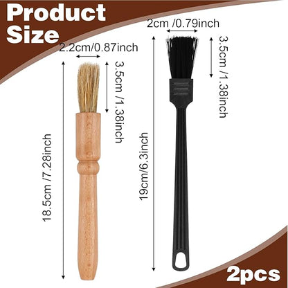 2 Pack Coffee Grinder Brush, Grinder Brushes Coffee Cleaning Brush for Coffees Machine Toaster Home Kitchen