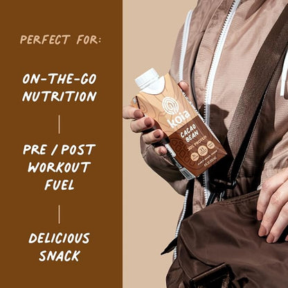 Koia Plant Based Protein Shake, Cacao Bean, 20g Protein, 3g Sugar, 6g Prebiotic Fiber, 21 Vitamins & Minerals, Meal Replacement Drinks, Dairy-Free, Gluten-Free, Non-GMO, 11 Fl Oz (Pack of 12)