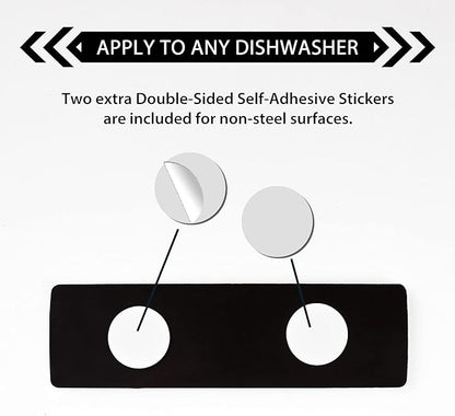 KitchenTour Dishwasher Magnet Clean Dirty Sign, Upgrade Super Strong Clean Dirty Magnet for Dishwasher, Large Text Easy to Read Non-Scratch Magnetic Indicator Kitchen Decor, Silver