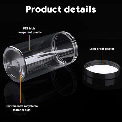 Patelai 4 Pieces Round Wide-mouth Leak Proof Plastic Container Jars with Lids for Travel Storage Makeup Beauty Products Face Creams Oils Salves Ointments DIY Making(32 Ounce,Black)