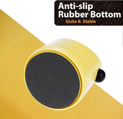 Espresso Knock Box, 4.3 Inch Shock-Absorbent Durable Barista Style Coffee Knock Box With Removable Knock Bar and Non-Slip Base for Espresso Maker Accessories, Easy to Clean- Khaki