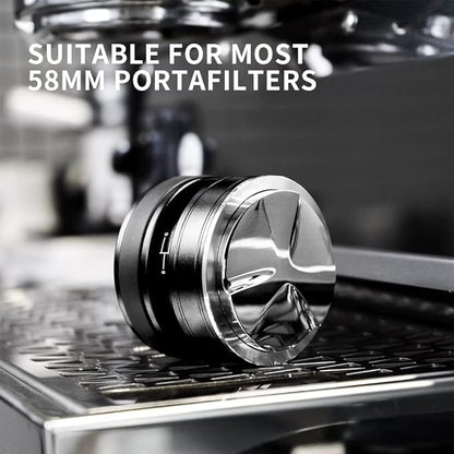 watchget 58.5MM Coffee Distributor, Gravity Adaptive Espresso Distributor Compatible with 58mm Portafilter Coffee Distribution Tool Professional Espresso Accessories