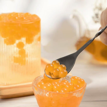 Tea Zone [1 Pound] Peach Popping Pearls, Bursting Pearls for Teas, Shakes, Smoothies, Dessert Toppings
