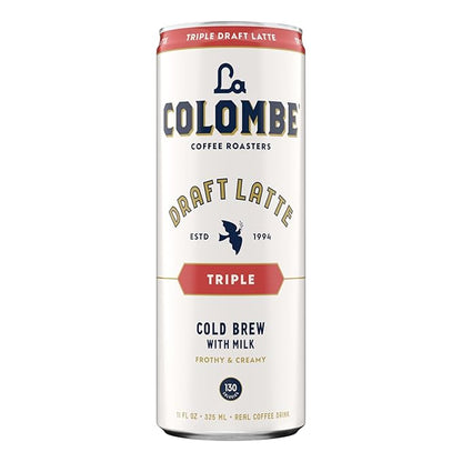 La Colombe Coffee, Triple Draft Latte, 11 fl oz Cans (Pack of 12), Coffeehouse Quality Cold Brew, Specialty Grade Coffee Beans, Ready-to-Drink On-the-Go