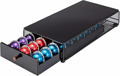 Rice rat Vertuo Capsule Holder Drawer for Nespresso with Handle (30 Pods)