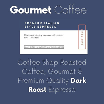 Sarasota Coffee Ground Espresso | Dark Roast Gourmet Coffee Grounds | Low Acid, Mold Free, Specialty Grade, Bulk Ground Espresso Coffee | 5lb (80 oz)