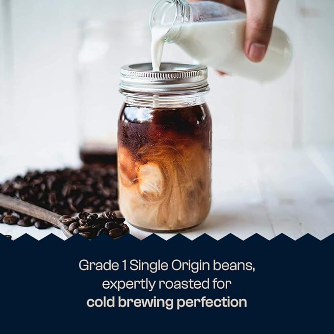 Organic Cold Brew Coffee Peru Reserve Single Origin Peruvian Coarsely Whole Bean - 5 lb. Bag - Medium Roast