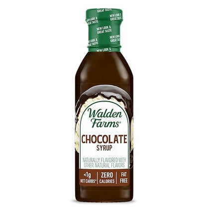 Walden Farms Chocolate Syrup – Perfect for Coffee, Desserts, Ice Cream – Zero Calorie, Sugar-Free, Low Carb, Keto-Friendly, Gluten-Free, Vegan – 12 oz Bottle