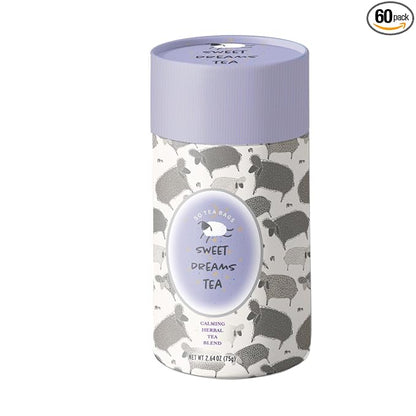 Life Plus Style Gourmet Sweet Dreams Calming Herbal Tea Organic Peppermint Natural Herbal Fennel Tea Caffeine Free Chamomile Tea Hot or Iced Soothing Blend Sleep Relax Supports Wellness 60 Tea Bags