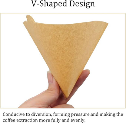 Cone Coffee Filters Size 01, 100 Count Unbleached 1-2 Cups Disposable V01 Coffee Paper Filters, Compatible with Cone Shaped Pour Over Coffee Filter and Drip Coffee Maker