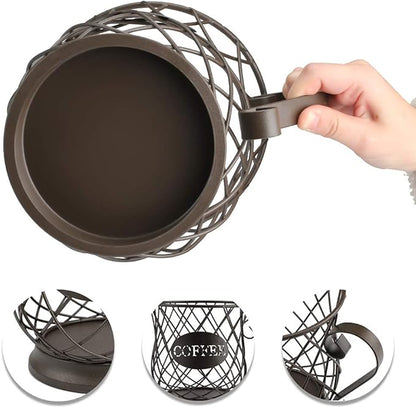 TreeLen Coffee K Cup Holder, K Pod Storage Organizer, Keurig Cup Holder for Countertops, Kcup Holders for 35 K cups – Matte Bronze